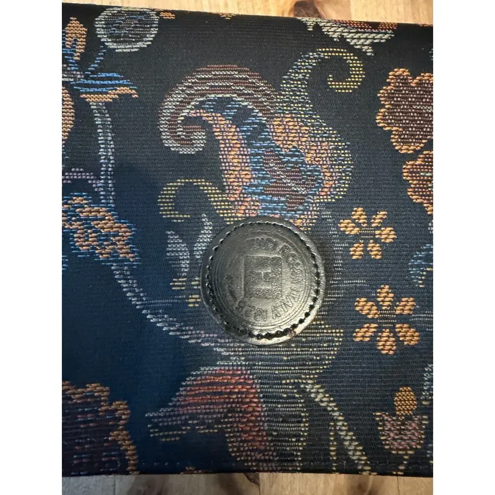 VNG Fendi Floral Tapestry Clutch Bag & Matching Wallet Gold Hardware Excellent - Picture 3 of 10